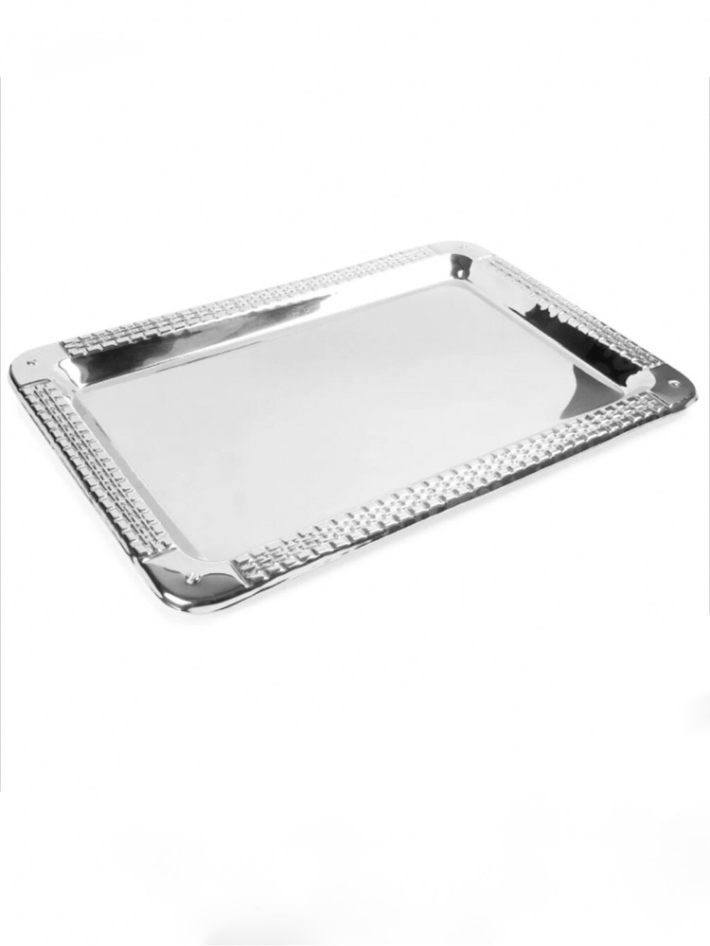 RALPH LAUREN HOME Stainless Steel Bar Tray Watchband Border